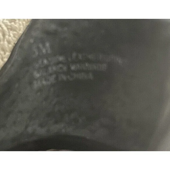 Tesori Women's 5M strappy Black Heel shoes 2 inch Heels with Flaws - Picture 13 of 14